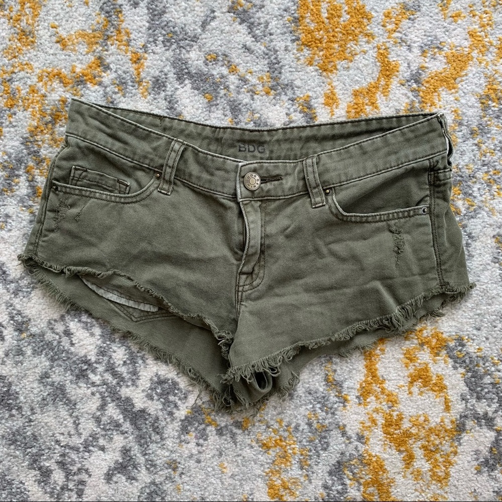 BDG Low Rise Olive Shorts